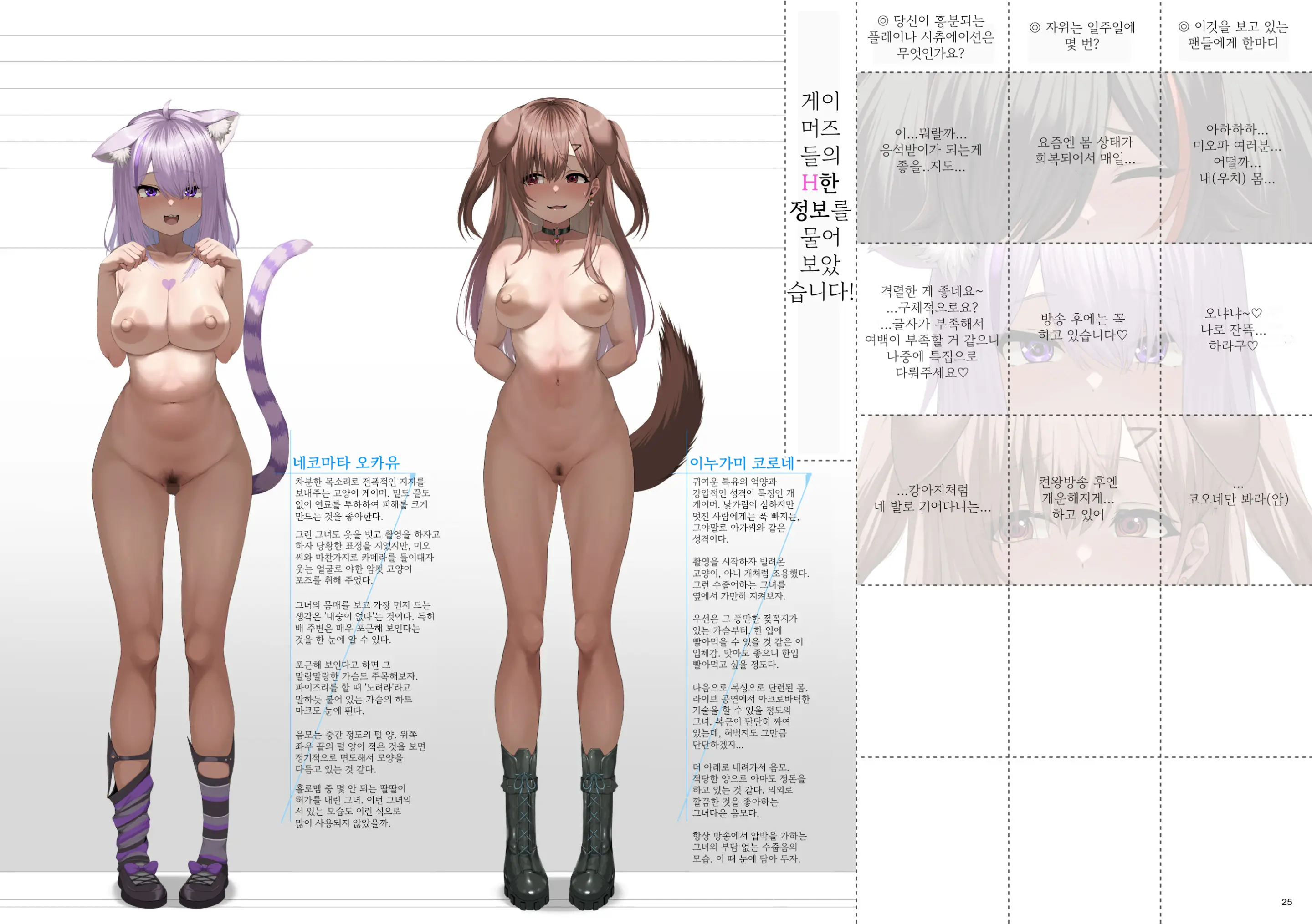 Hololive Karada No Kuraberu Zukan -Chichi Kurabe Shiri Narabe- | 홀로라이브 신체 비교 도감 -엉덩이와 가슴-